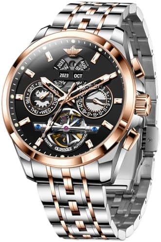 OUPINKE Men Watch Automatic 5 Hands Multi Calendar Year/Month/Wee...