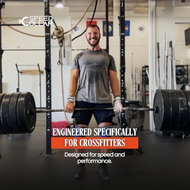 Next Gen Barbell Clips for crossfitters, Max Weight Capacity, Optimized Bar Locks for Olympic & Power Lifting (Red, Set of 2 Clamps)