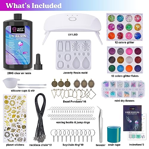 Let'S Resin ALR00027 Jewelry Making Kit - 153Pcs Highly Clear Resin thumb #1
