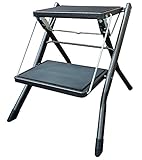 AZUMAYA(アズマヤ) 折りたたみ段 高さ17インチ スチールフレーム素材 幅16.9×奥行44.9×高さ17.0 グレーハンマートーン SGC-334HGY