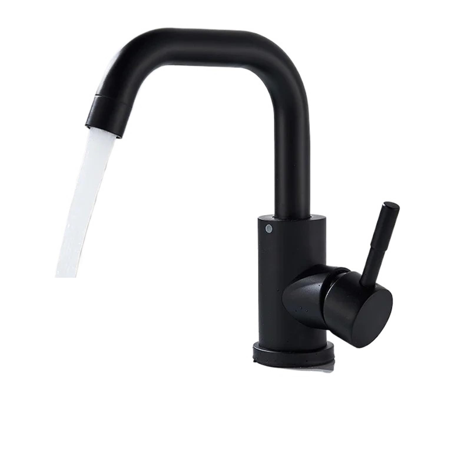 Basin tap Bathroom Basin Faucet Matte Black Series for Sink Vessel Stainless Steel Hot and Cold Water Mixer Tap Crane(Matte Black C)