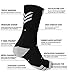 Dovava Dri-tech Compression Crew Socks 15-20mmHg for Men & Women, Athletic Fit Running Nurses Flight Travel Pregnancy Edema Diabetic, Boost Ankle Calf Circulation, Large/X-Large, Black (4 Pairs)