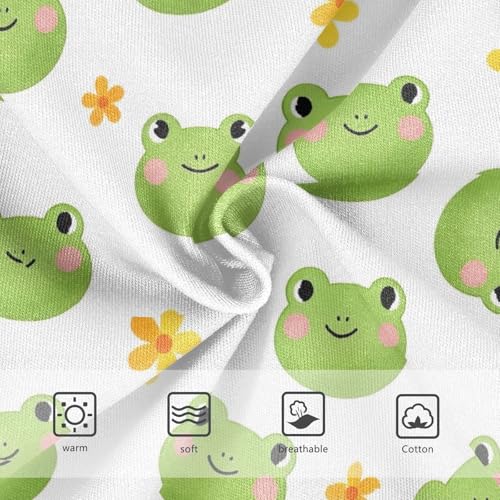 Joisal Flower Toddler Girls Underwear 2t Cotton Panties for Girl Cute Green Frog Smile Florals Briefs Undies Kids3