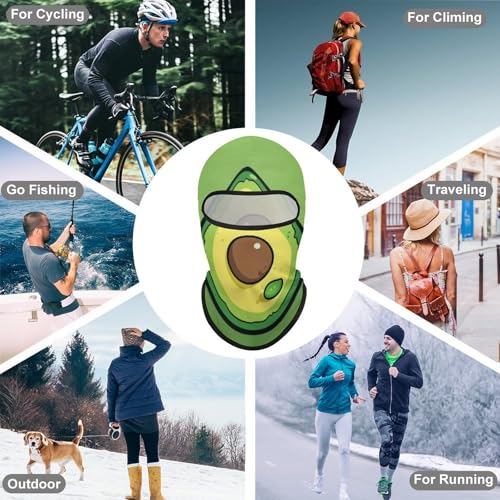 Balaclava para Hombres Máscara de Esquí Verde para Invierno, Cubreboca para Ciclismo miniatura 6