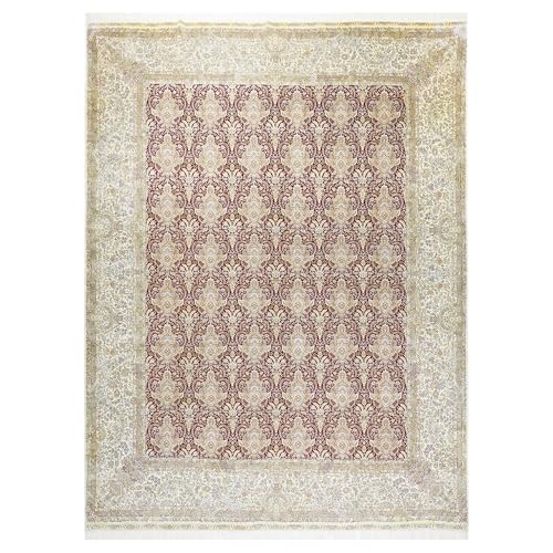 Yilong Carpet 8x10ft Red Luxury Silk Area Rug Handmade All