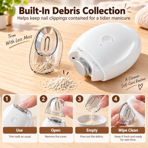 Image of Electric Nail Clipper and Grinder with USB-C Rechargeable Battery