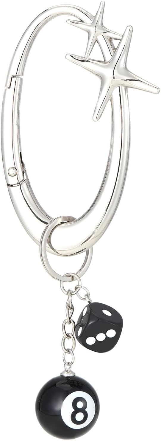 Twist Knot Clasp Keychain 8 Ball Dice Keychain Bag purse handbag Charms Fashion Accessory Heavy Duty Snap Hook
