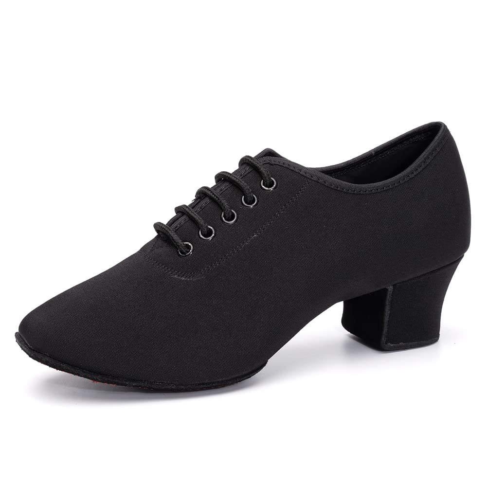 AOQUNFS Practice Ballroom Dance Shoes Women Lace-up Modern Salsa Teaching Performance Dance Shoes,Model LUD-NJB