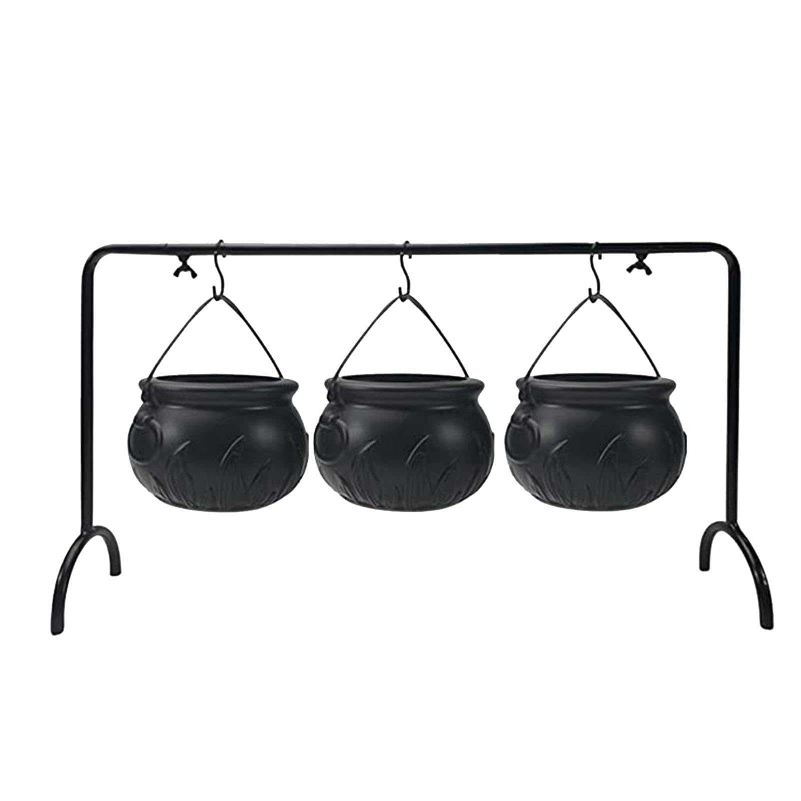 Décor d'Halloween au chaudron et contenants pour bonbons de fête