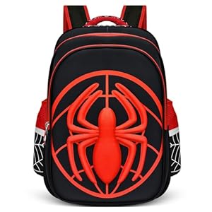 Kids School Backpack,16.5″ Super Hero Cartoon Schoolbag Lightweight Waterproof Book Bag for Kids Boys Large Capacity Back to School Children Supplies Birthday,Halloween,Christmas Gifts