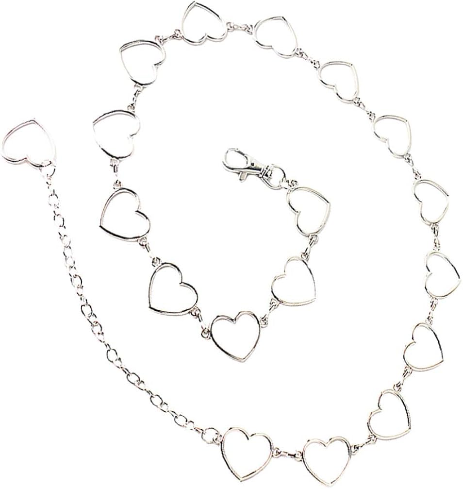 Holibanna Heart Waist Chain Body Chain for Women Alloy Classic Love Heart Tassel Waist Chain