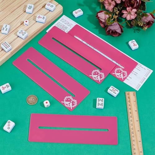 OLYCRAFT 4Pcs Mahjong Line Finder Accesorios para Mahjong miniatura 4