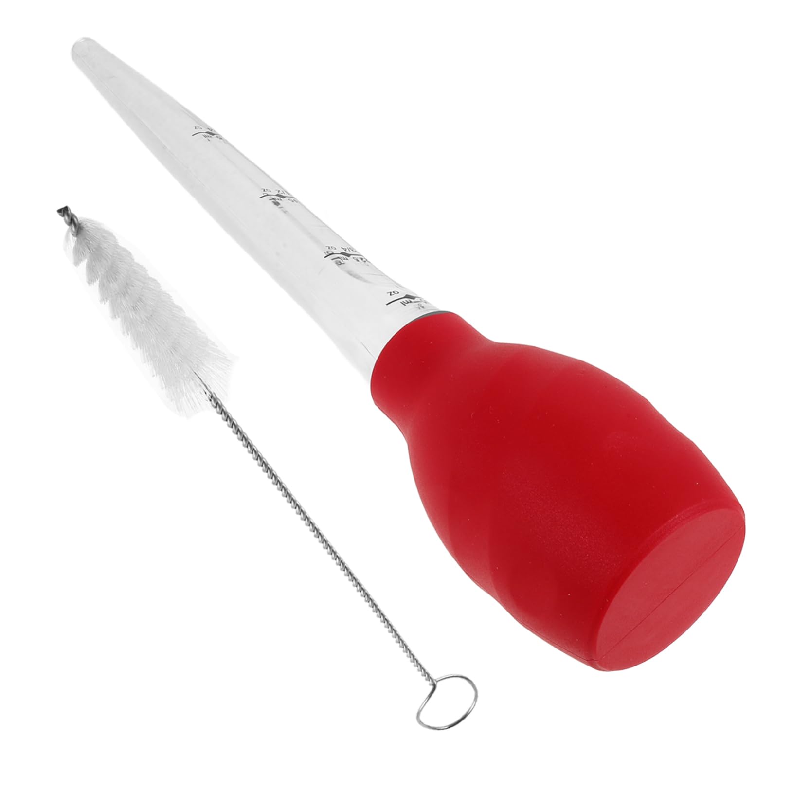PRETYZOOM Beef Chicken Turkey Baster Set Silicone Drip Cooking Marinating Tool with Cleaning Brush