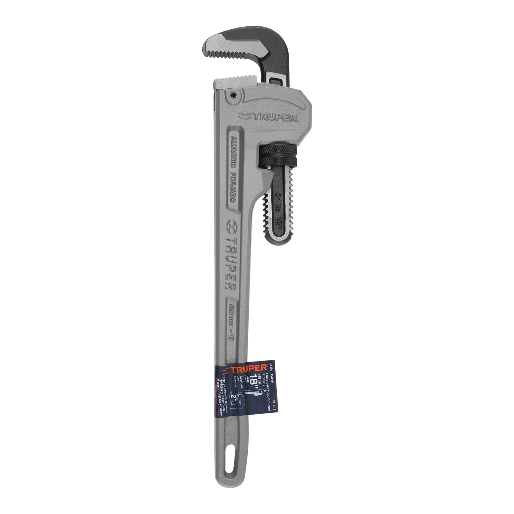 Truper Llave Stilson de aluminio para tubo - 450 mm