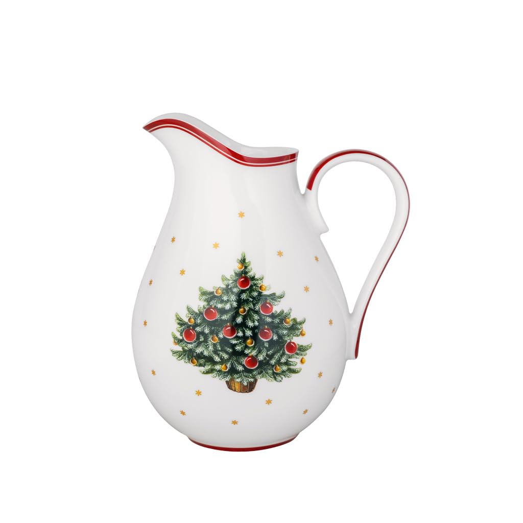 Villeroy & Boch - Toy's Delight Wasserkaraffe Saftkrug Bunt, Spülmaschinenfest, Weihnachtsdeko, Servierkrug, Geschirr Weihnachten, Premium Porzellan