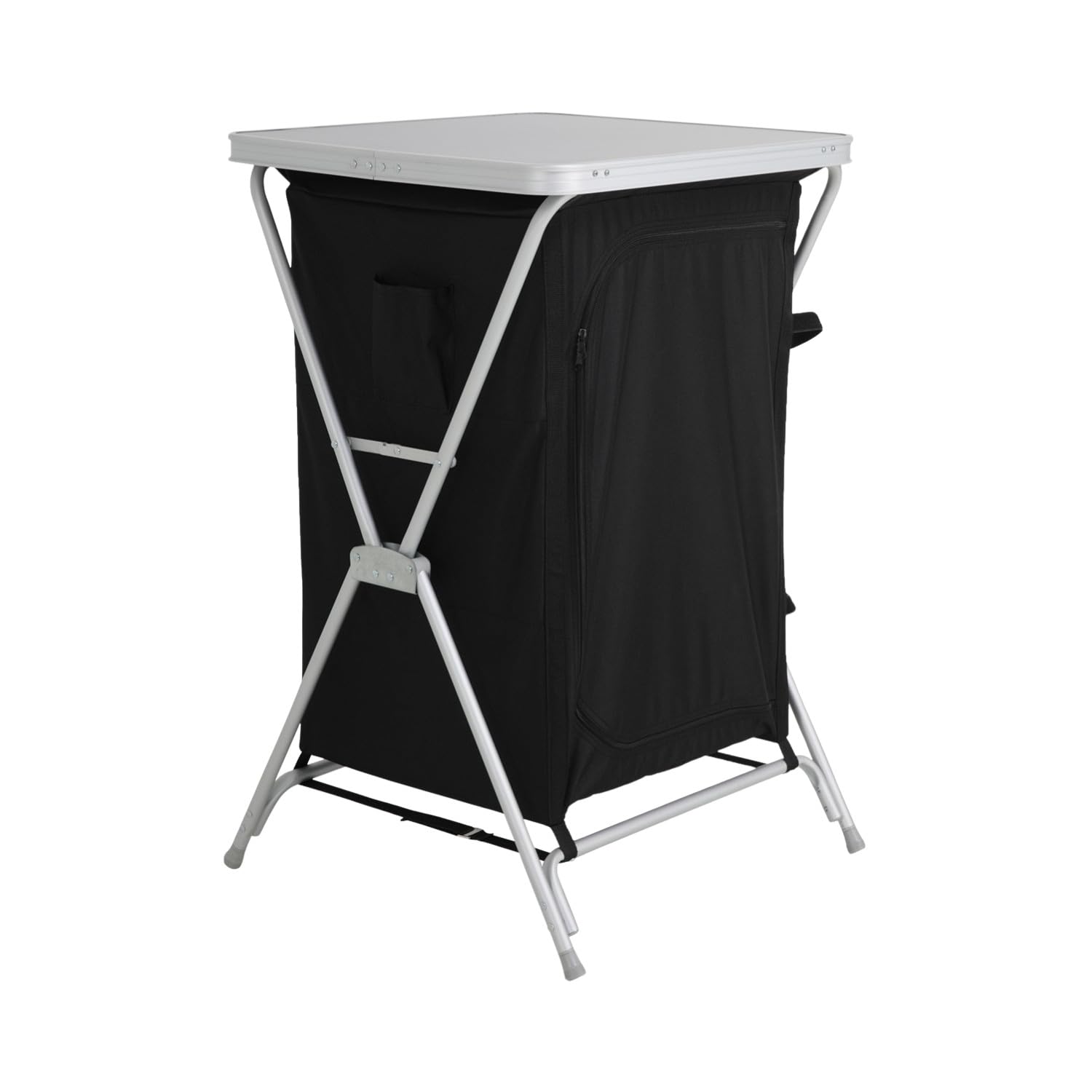 7H Seven House Armario Cocina Plegable para Camping Negro 60,5x61x91cm 7house