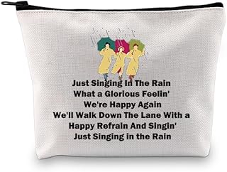 Rain Musical Makeup Bag Broadway Musical Themed Zipper Pouch Song Lyric Musical Lover Gift Theatre Musical Fans Gift