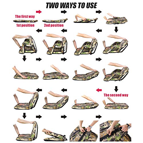 image for HITORHIKE Stadium Seat for Bleachers or Benches Portable Reclining Fol