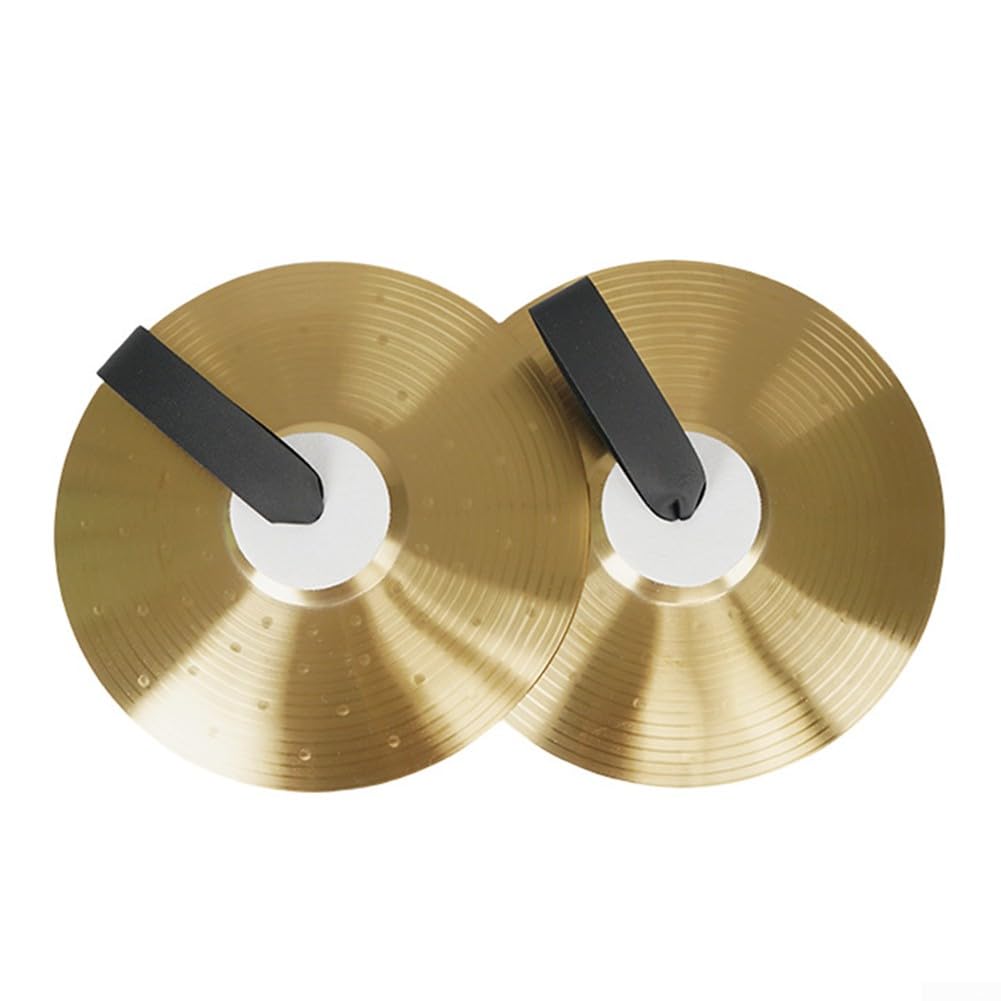 1 Pair 8/10inch Hand Cymbals,Small Alloy Hand cymbals Small Marching Performance Band Percussion Musical(10 inch)