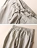 IXIMO Women's Tapered Pants 100% Linen Drawstring ... #2