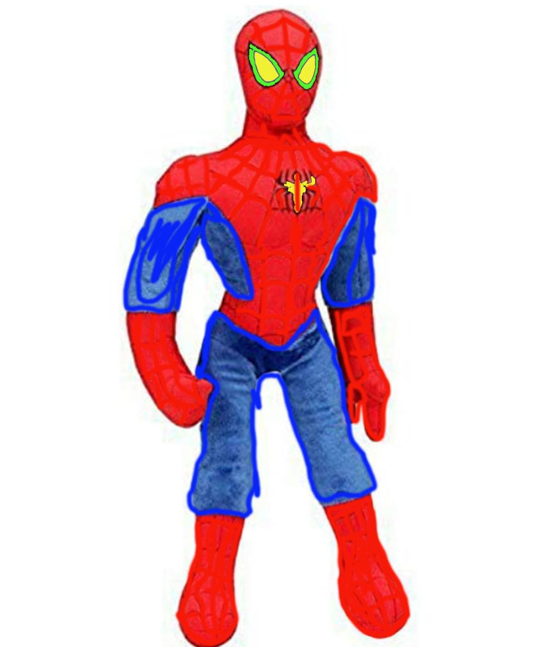 O&R® Spidy Man Stuffed Soft Toy for Kids, Boys, Girls, Red and Blue Plush Figure for Home Decoration-image-28