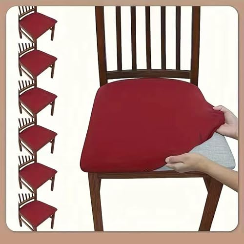 jagdag Confezione da 6 coprisedia morbidi ed elastici, antiscivolo e antipolvere, per sala da pranzo, ufficio, decorazione per la casa, si adattano alla maggior parte delle sedie, facili da installare
