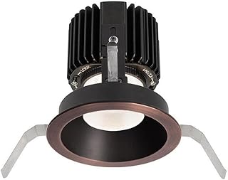 WAC Lighting R4RD1T-F840-CB Volta-36W 45 degree 85CRI 1 LED Round Shallow Regressed Trim in Contemporary Style-5.75 Inches Wide by 5.63 Inches High, Color Temperature: 4000, Color Rendering Index: 80