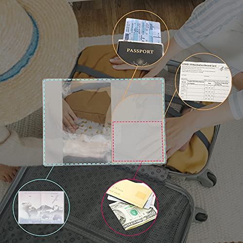 Whalezon 5 Pack Clear Passport Cover, Transparent Plastic Passport Protector #TOP5