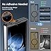 Hensinple for Samsung Galaxy Z Fold 6 Case Magnetic, Z Fold6 Case [Compatible with MagSafe][Slim Fit], Magnetic Charing Translucent Matte Back Shockproof Phone Case for Z Fold 6, Black