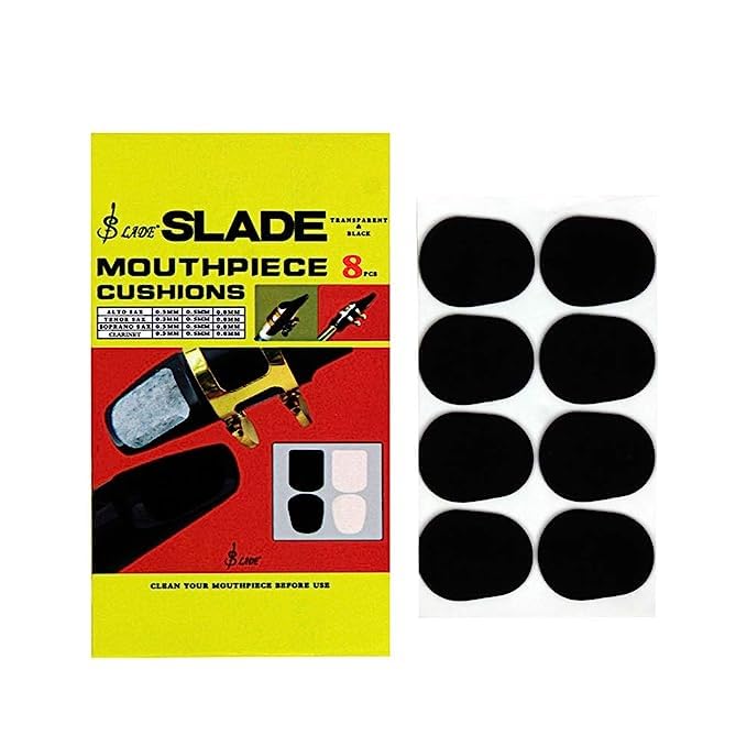 PERLMAN 8pcs Alto Tenor Saxophone Clarinet Mouthpiece Cushions Patches Pads Black 0.8mm Thickness-picture-12