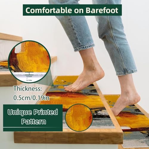 Tapis de marche escalier antidérapant pour maison sûre et calme