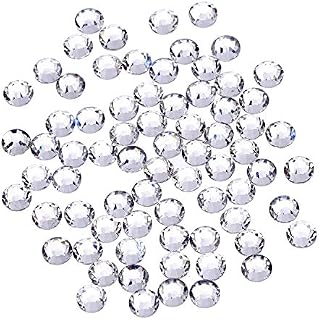 1440 Pack Crystal Flat Back Rhinestone Round Diamante Gems 4mm, Non-Self-Adhesive (Clear)