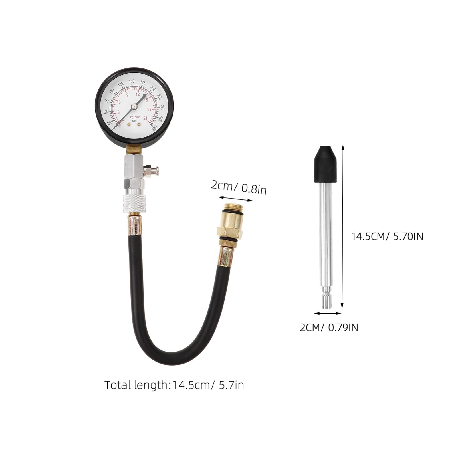 Cabilock 1Set Automotive Engine Compression Tester Kit with Accurate Measurements for Engine Cylinder Testing Lightweight Design for Professionals Enthusiasts