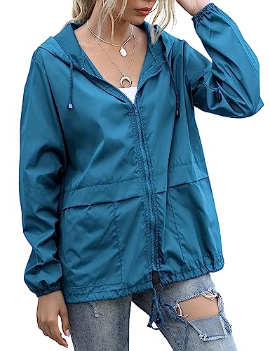 JMinger Lightweight Rain Jackets for Women Waterproof Windbreaker Jacket Women