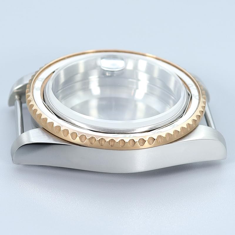 Luxury Rose Gold Watch Case Sapphire Crystal Glass for NH35 NH34 NH38 ETA2824 Miyota 8215 Movement 28.5mm Dial