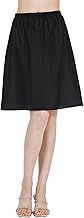 BEAUTELICATE Femme Jupon Lingerie sous-Jupe sous-Robe en 100% Coton Blanc Noir Ivoire Chair Court Mi-Long Fond De Jupe pour Fille Été