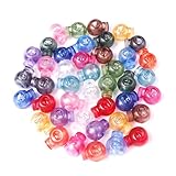 25pcs Cord Lock Round Ball Toggle Stopper Plastic Cord Locks for Drawstrings Outdoor DIY Craft Transparent Clear Frost FLS046-T(Mix-s)