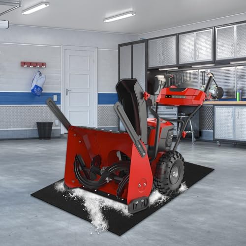 DANHMAO 3X4ft Snow Blower Mat,Absorbent Snow Blower Floor Mat with Adhesive Backing for Garage(Black) - Thumbnail 2