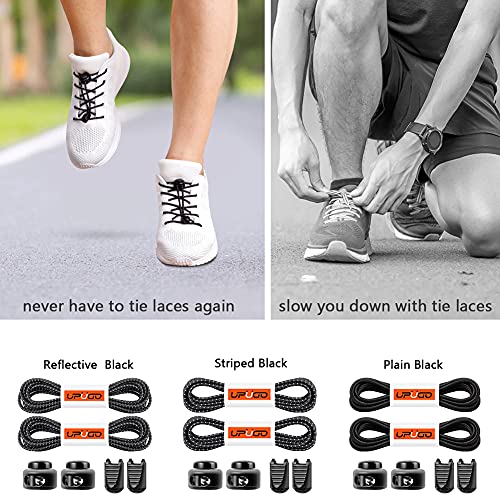 Image of UpUGo Elastic Shoe Laces, No Tie Shoe Laces Tieless for Kids, Adults, Elderly, One Size Fit All