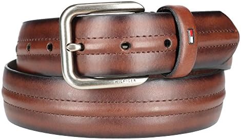 Tommy Hilfiger Men's Center Ridge Detail Casual Belt, 38, Brown - Image 4