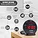 Sonic Bomb Dual Extra Loud Alarm Clock with Bed Shaker, Black | Sonic Alert Vibrating, Heavy Sleepers, Battery Backup | Wake with a Shake