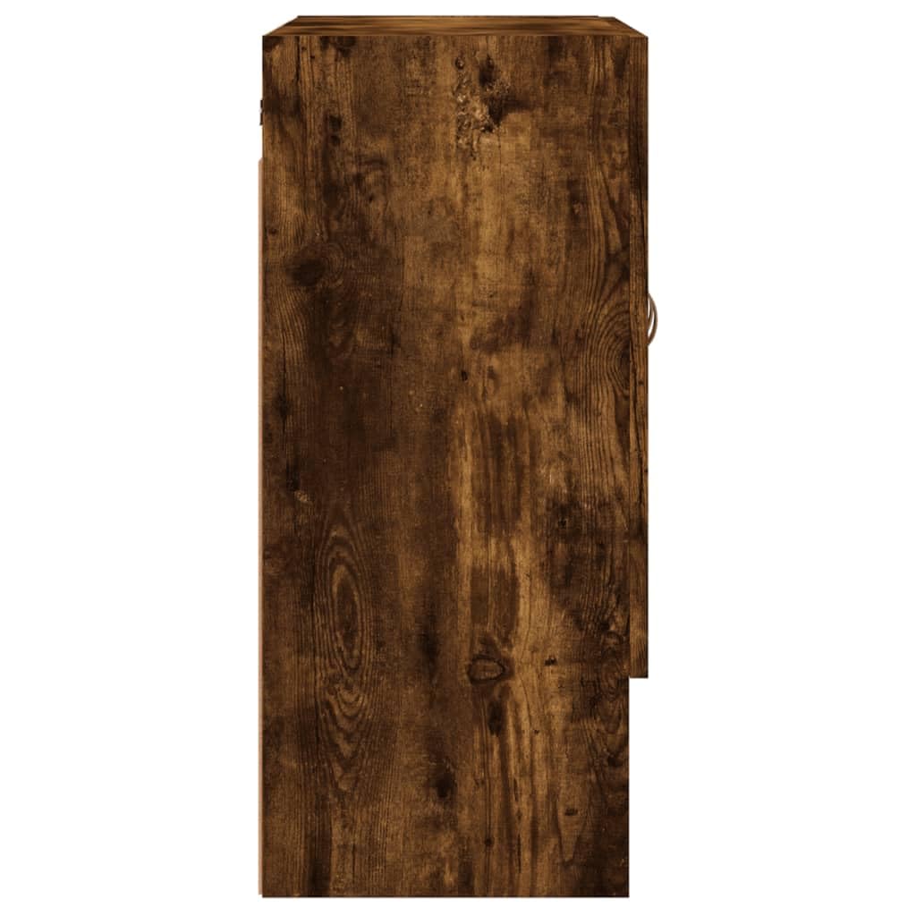 Armadietto a Muro Rovere Fumo 60x31x70 cm Legno Multistrato