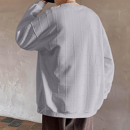 Sweatshirts for Men Long Sleeve Stand Collar Slim Fit Big and Tall Quarter Zip Pullover Casual Winter Chunky Sweater3