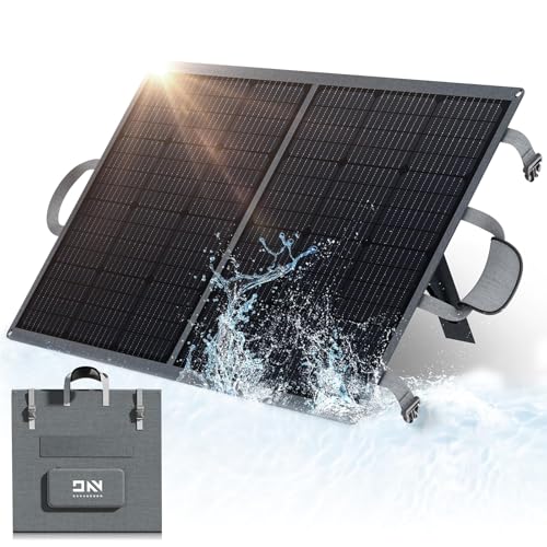 100W Portable Solar Panel for Power Station, 22% High Efficiency ETFE Foldable Solar Panel Portable Charger, Type-C 60W, MC4 Output, IP54 Waterproof, for Camping, Rooftops, RVs, Emergency Power Supply