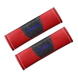  CEMELI 2 Piezas Protector Cinturón de Seguridad Almohadillas Coche Cuero para Alhambra Cordoba Niños y Adultos,C-Blue