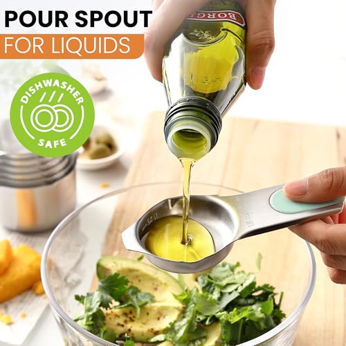 Image of Spring Chef Magnetic Stainless Steel Measuring Cups Set of 7, Desert Sunset