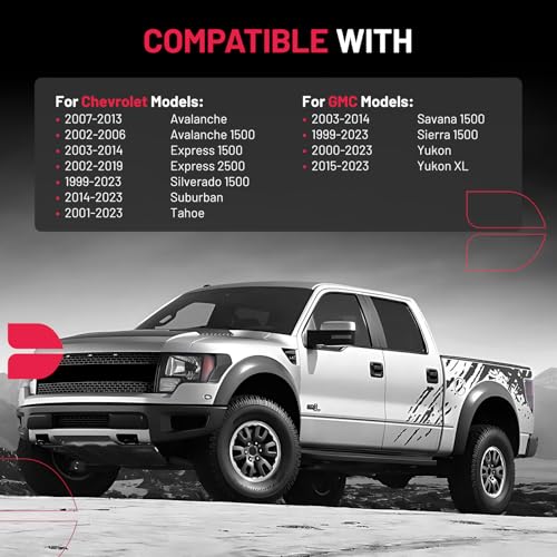 Image of BDFHYK 6x5.5 Wheel Spacers Thickness 1 Inch Compatible with Chevy 1999-2023 Silverado Sierra 1500 Avalanche 1500 Tahoe Yukon, 6x139.7mm 6 Lug M14x1.5 & 78.1mm Hub Bore Hubcentric Wheel Spacer