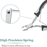 Vista 2 de IVON Cortadora de cutículas con empujador, cortador removedor de cutículas - mango antideslizante de goma