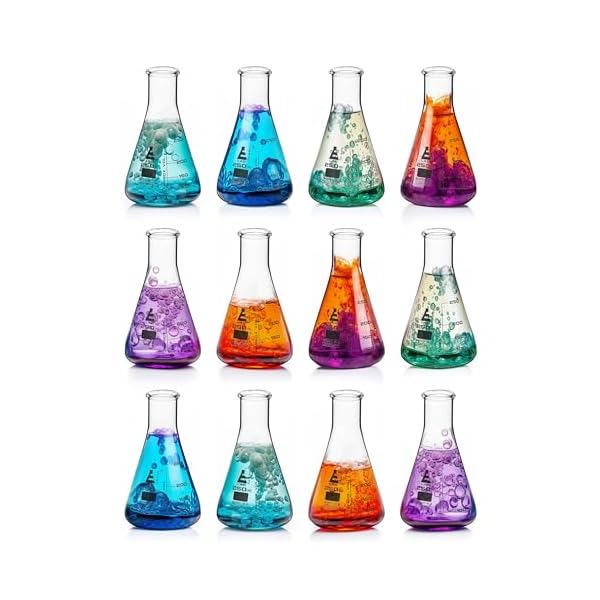 EISCO-12PK-Erlenmeyer-Flasks-250mL-Borosilicate-Glass-Narrow-Neck-Flasks-Conical-Flasks-Glass-Flasks EISCO-12PK-Erlenmeyer-Flasks-250mL-Borosilicate-Glass-Narrow-Neck-Flasks-Conical-Flasks-Glass-Flasks