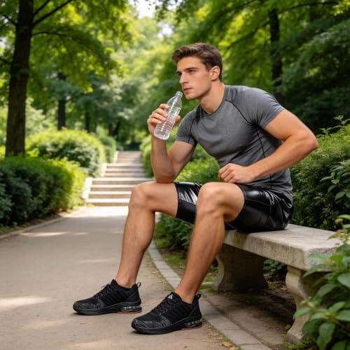 Image of Mishansha Running Shoes for Men Sneakers Air Cushion Walking Shoes Comfortable Tennis Shoes Breathable Trail Running Shoes US Men 7-15
